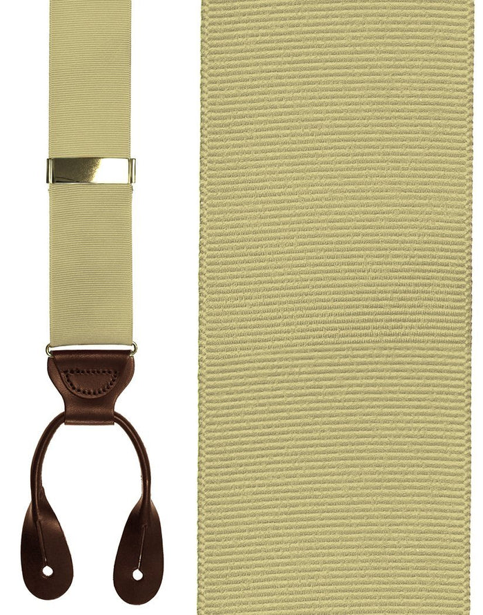 Khaki Grosgraine Ribbon II Suspenders by Cardi