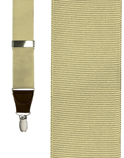 Khaki Grosgraine Ribbon Suspenders Cardi