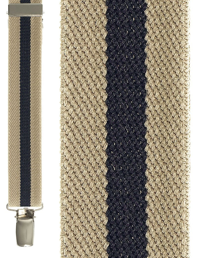 Khaki Navy Khaki Winston Suspenders by Cardi