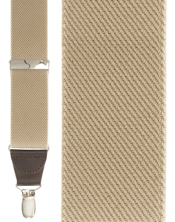 Khaki Twill Suspenders by Cardi