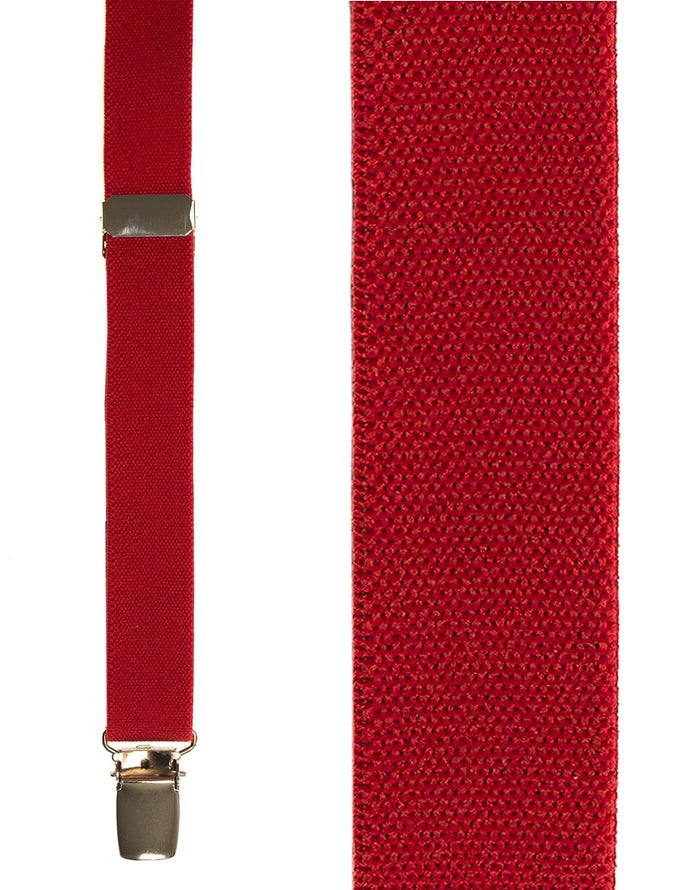 Kids Red Oxford Suspenders by Cardi