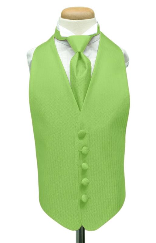 Kiwi Herringbone Kids Tuxedo Vest Cardi