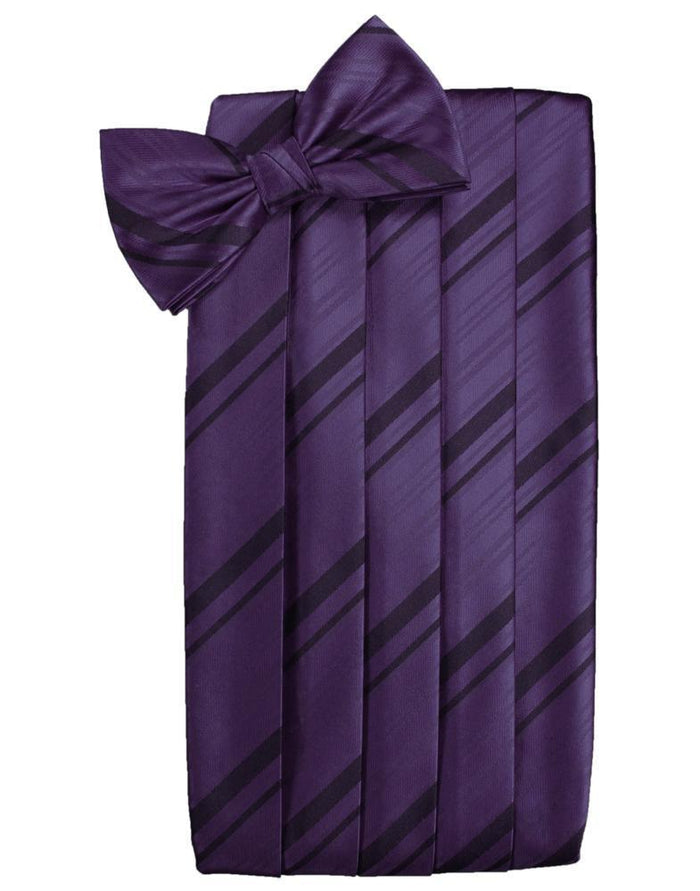 Lapis Kids Striped Satin Cummerbund Cardi