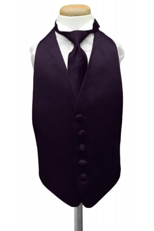 Lapis Luxury Satin Kids Tuxedo Vest Cardi