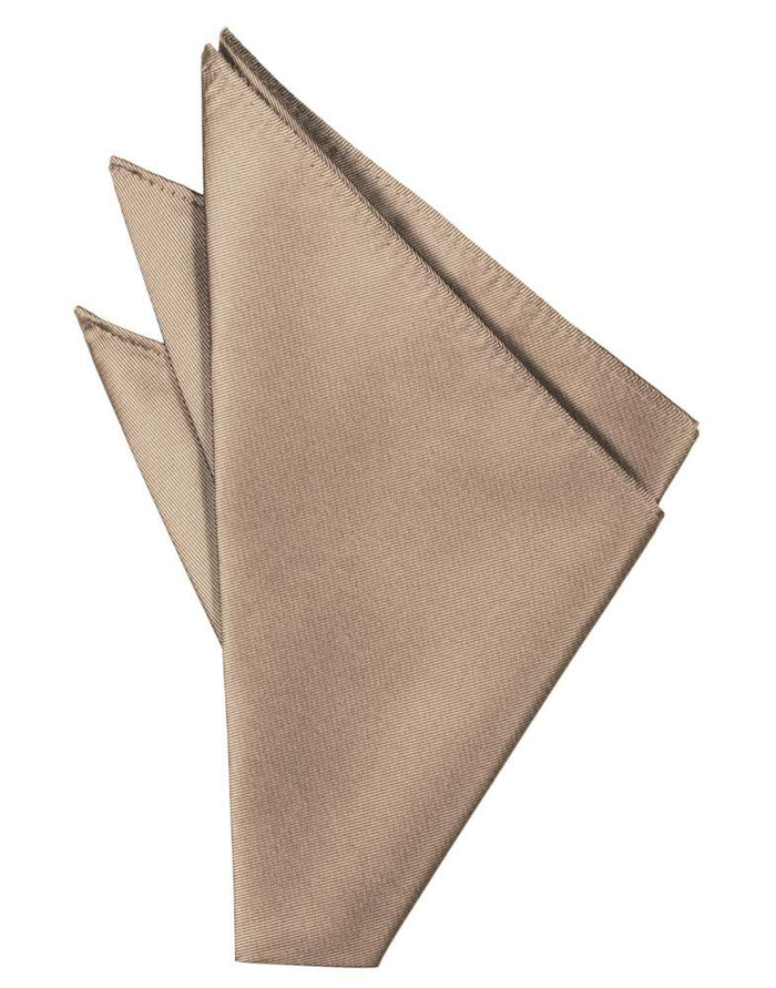 Latte Solid Twill Pocket Square by Cardi