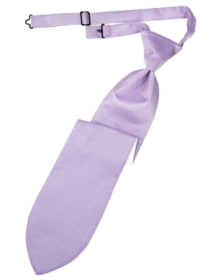 Lavender Herringbone Kids Necktie by Cardi