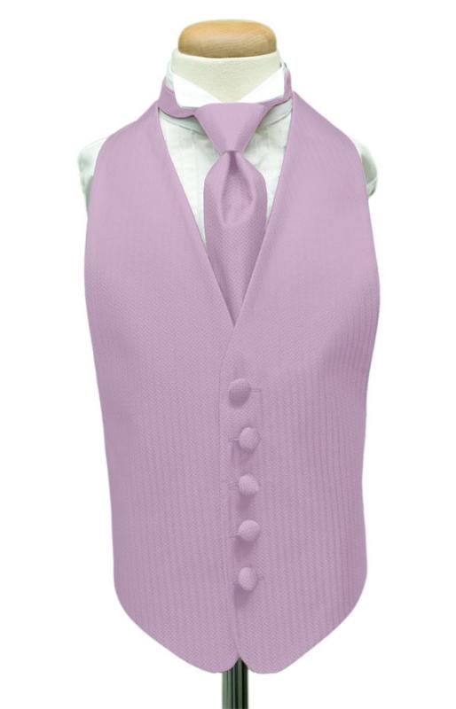 Lavender Herringbone Kids Tuxedo Vest by Cardi
