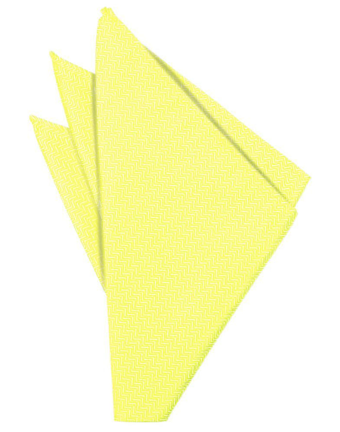 Lemon Herringbone Pocket Square Cardi
