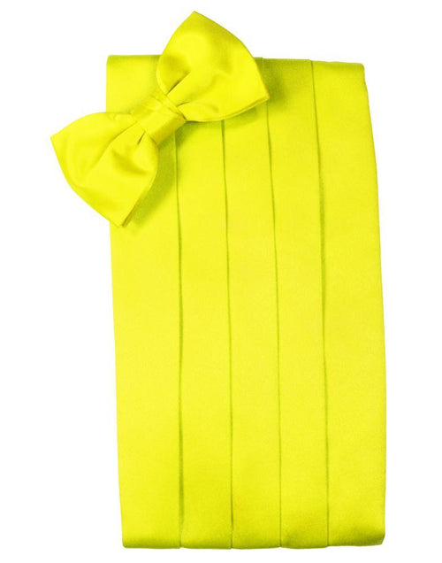 Lemon Luxury Satin Cummerbund Cardi