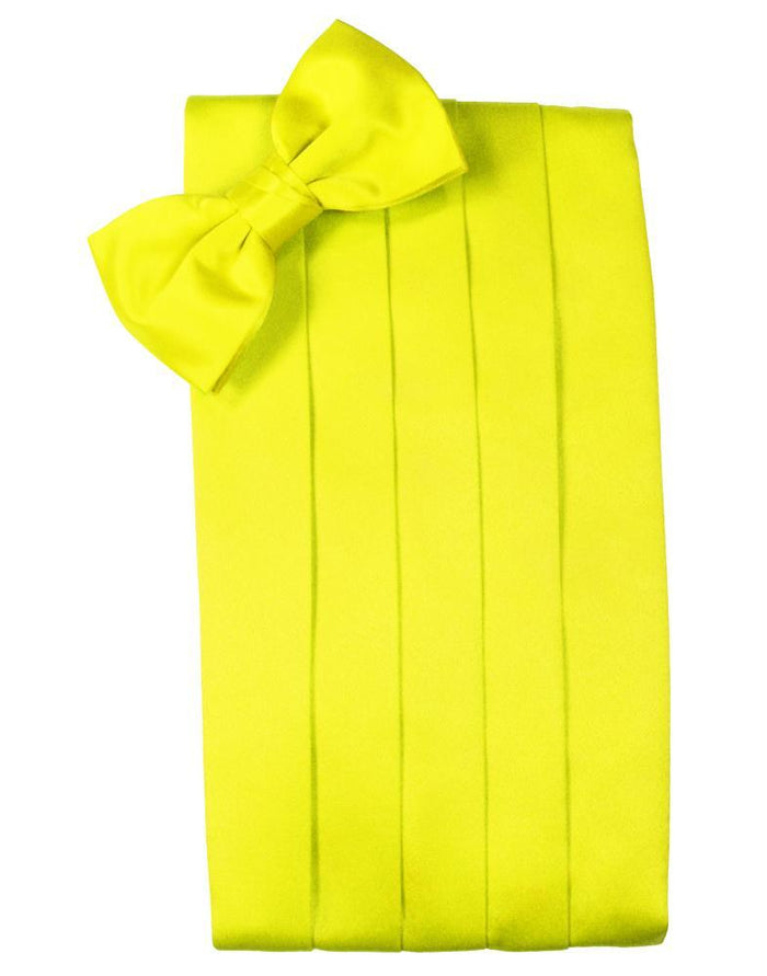 Lemon Luxury Satin Cummerbund Cardi