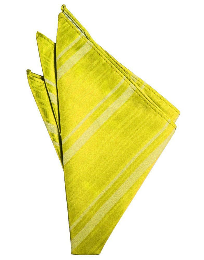 Lemon Striped Satin Pocket Square Cardi