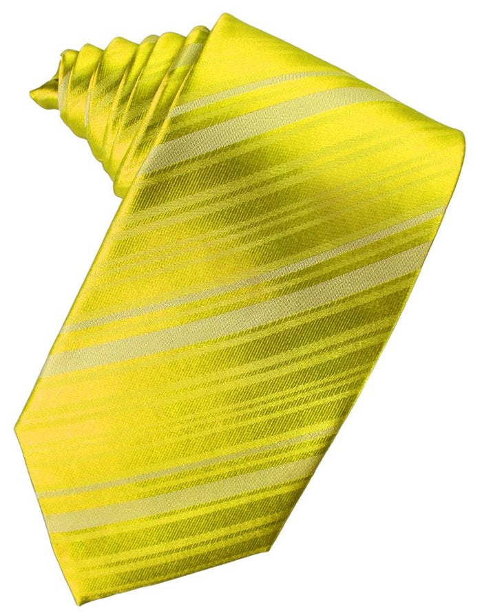Lemon Striped Silk Necktie Cardi