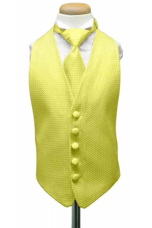 Lemon Venetian Kids Tuxedo Vest by Cardi