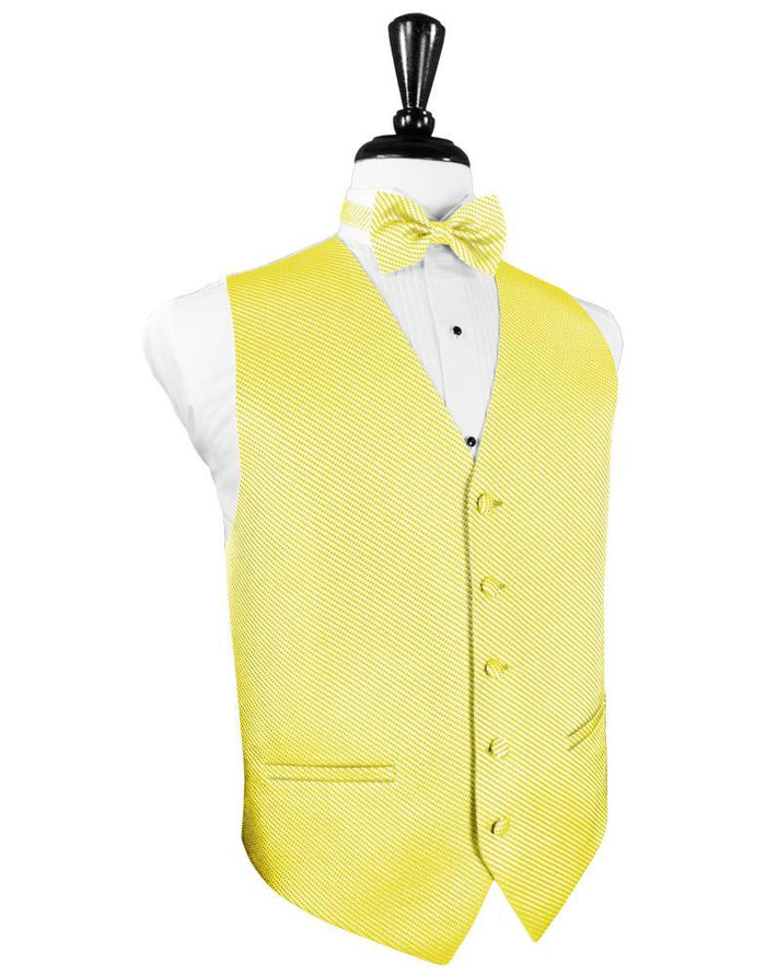 Lemon Venetian Tuxedo Vest Cardi