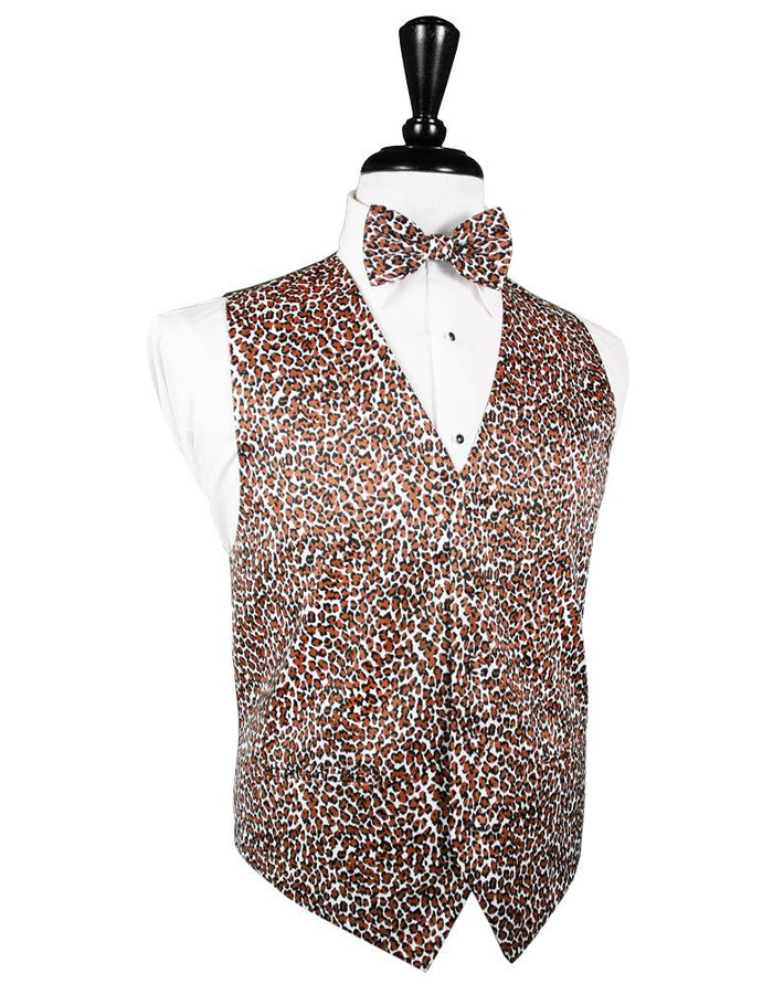 Leopard Tuxedo Vest Cardi