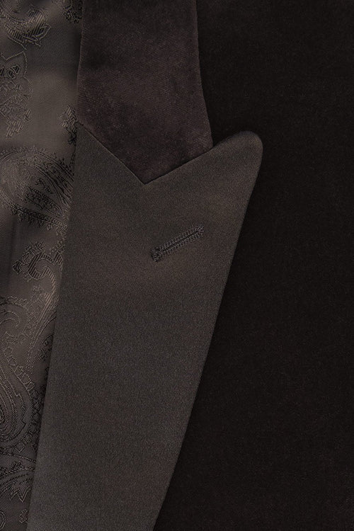 Liam Black Velvet Jacket (Separates) by Cardi