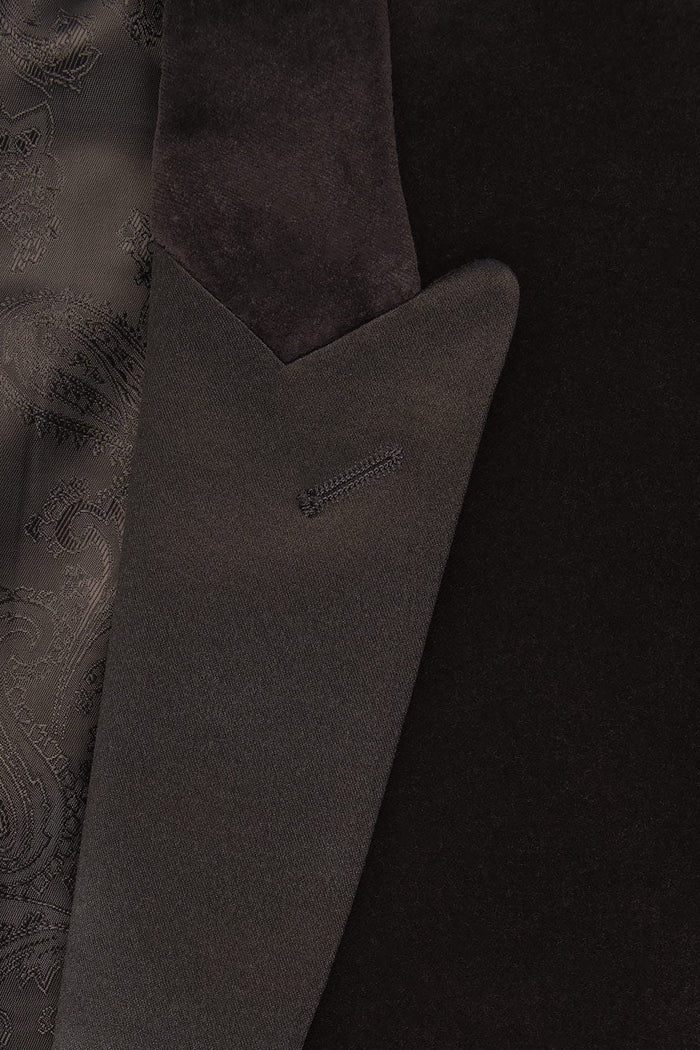 Liam Black Velvet Jacket (Separates) by Cardi