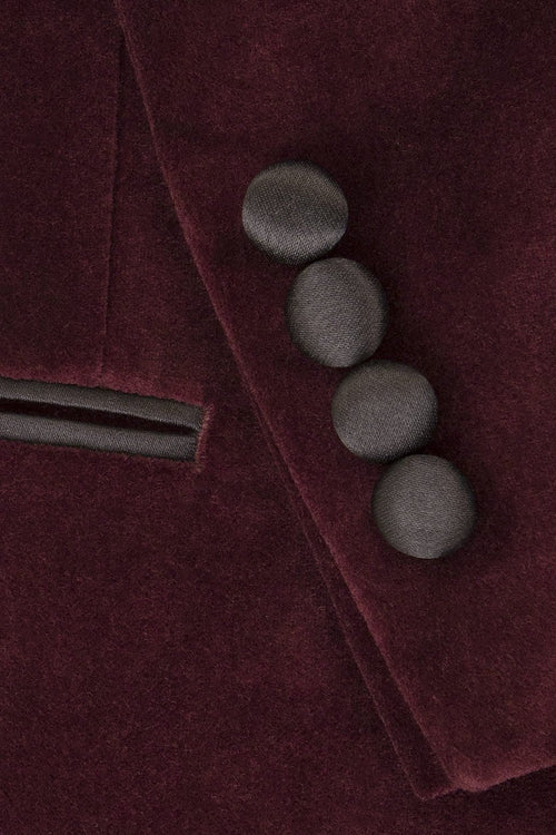 Liam Merlot Velvet Jacket (Separates) by Cardi
