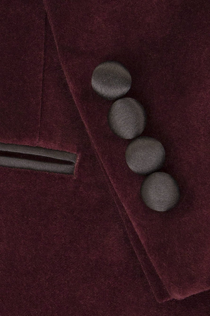 Liam Merlot Velvet Jacket (Separates) by Cardi