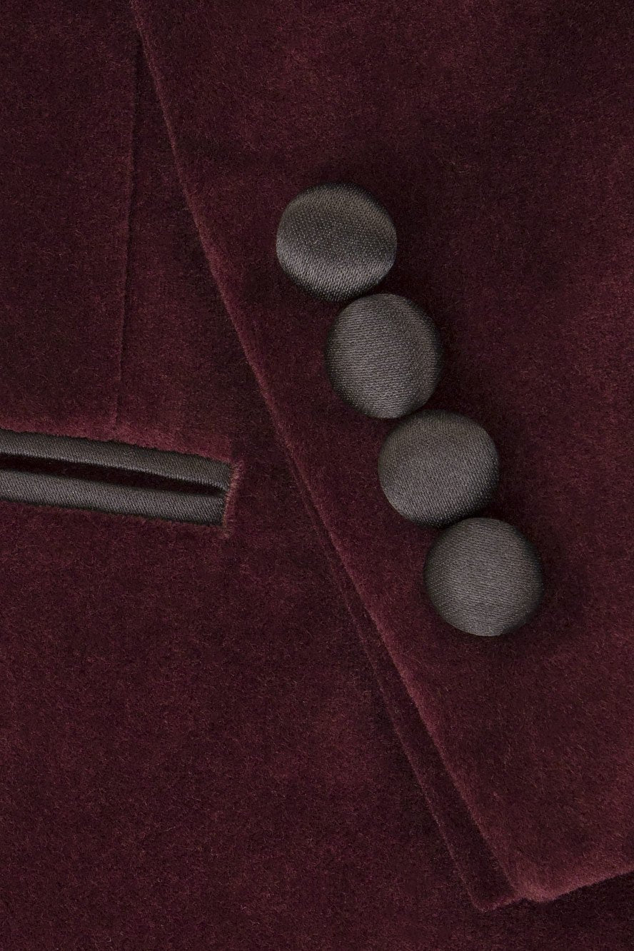 Liam Merlot Velvet Jacket (Separates) by Cardi