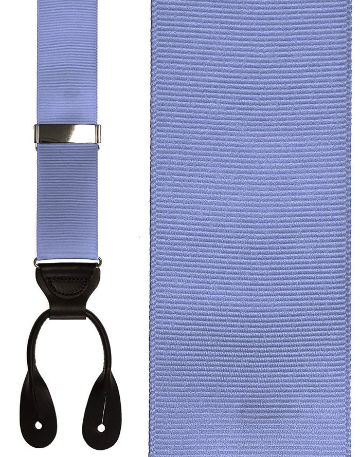 Light Blue Grosgraine Ribbon II Suspenders Cardi