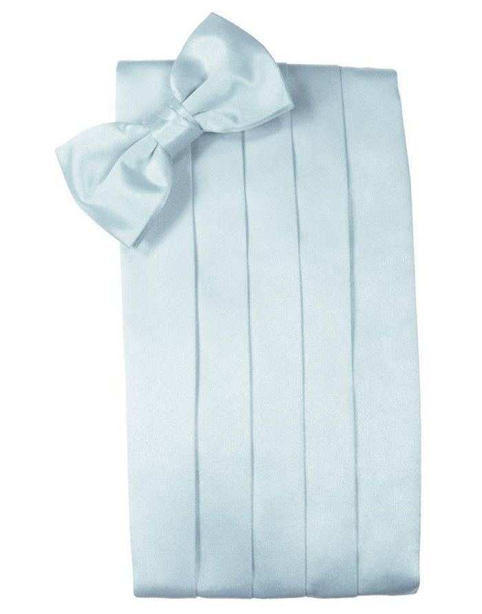 Light Blue Luxury Kids Satin Cummerbund by Cardi