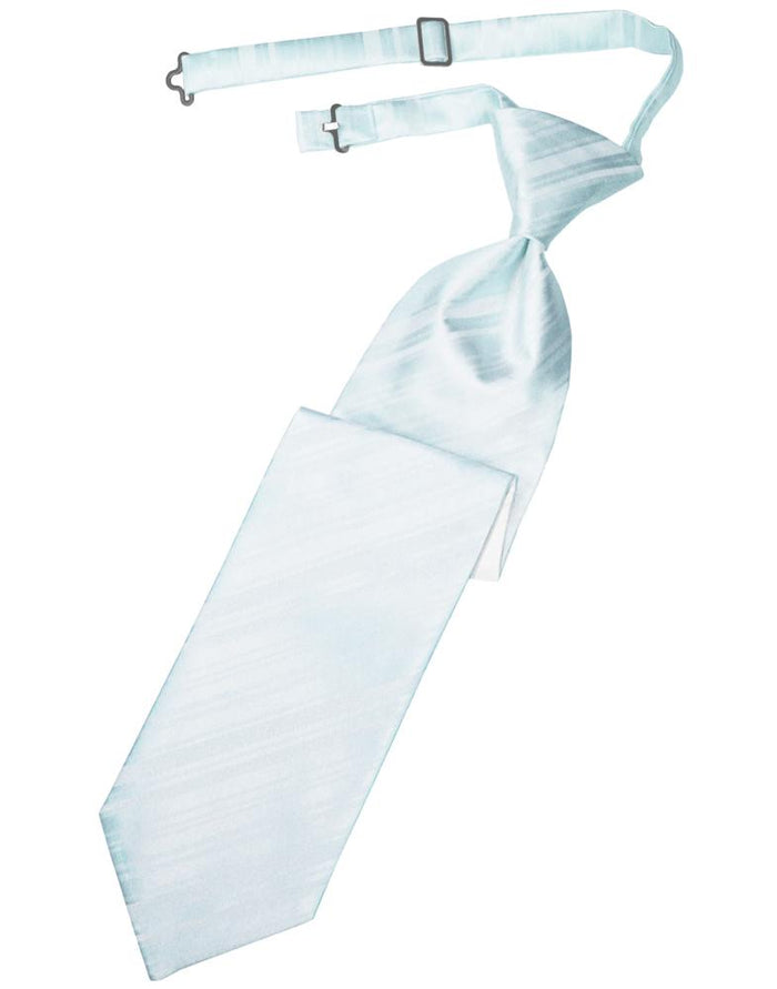 Light Blue Striped Satin Kids Necktie by Cardi