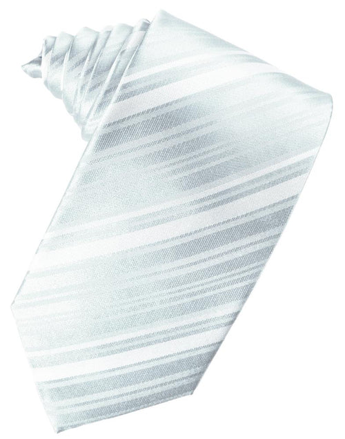 Light Blue Striped Silk Necktie by Cardi