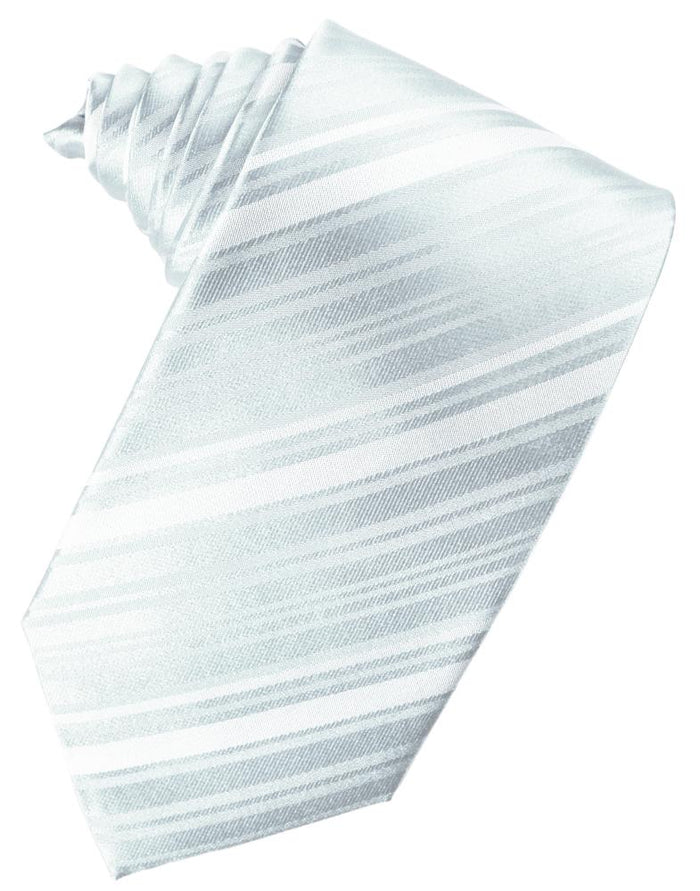Light Blue Striped Silk Necktie by Cardi