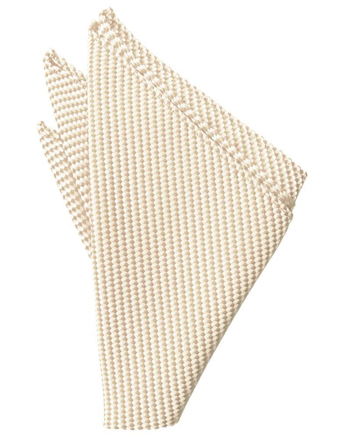Light Champagne Venetian Pocket Square Cardi