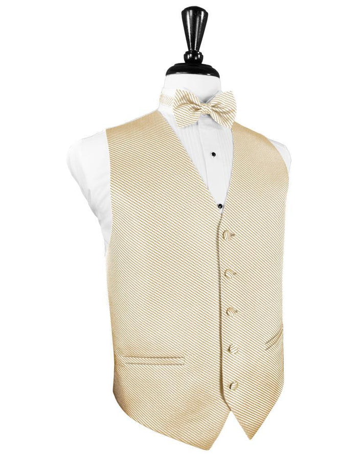 Light Champagne Venetian Tuxedo Vest by Cardi