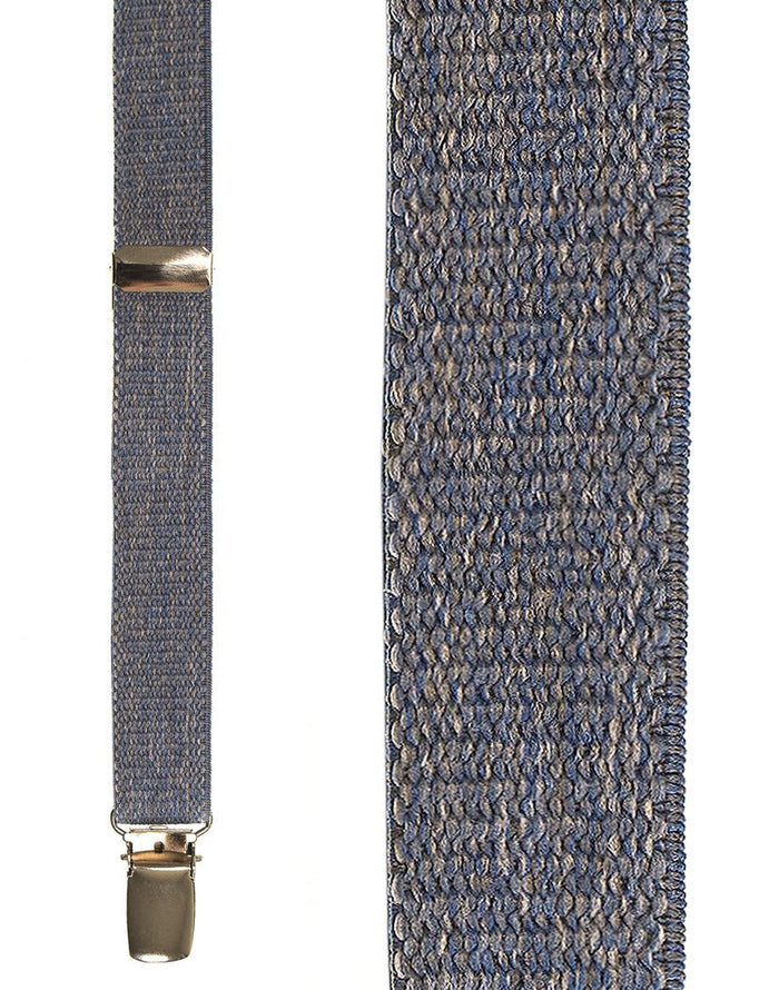 Light Denim Oxford Suspenders Cardi