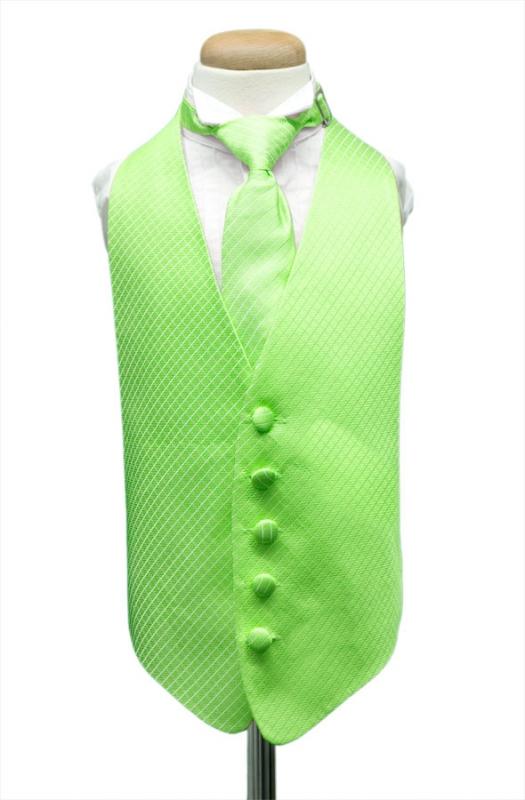 Lime Palermo Kids Tuxedo Vest by Cardi
