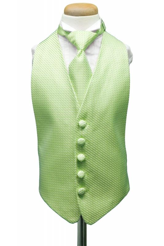 Lime Venetian Kids Tuxedo Vest Cardi