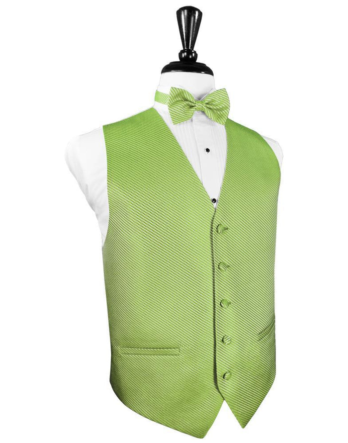 Lime Venetian Tuxedo Vest by Cardi