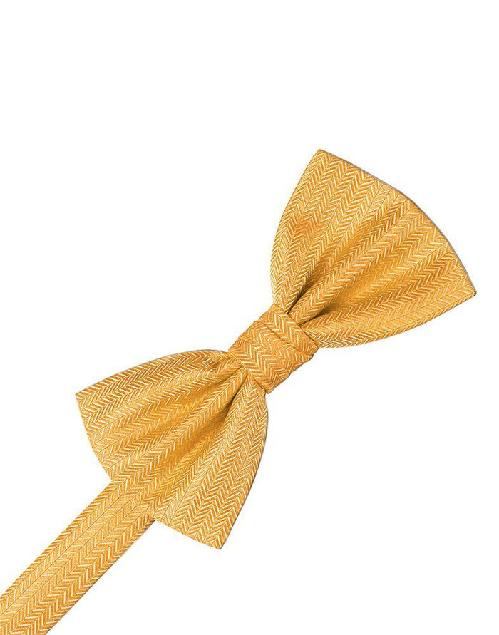 Mandarin Herringbone Bow Tie by Cardi