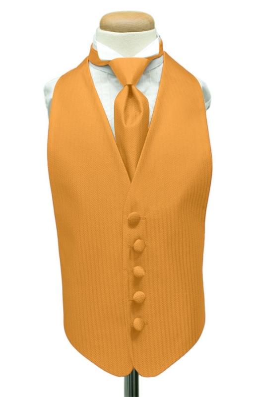 Mandarin Herringbone Kids Tuxedo Vest Cardi