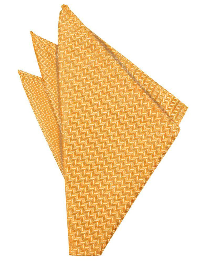 Mandarin Herringbone Pocket Square by Cardi
