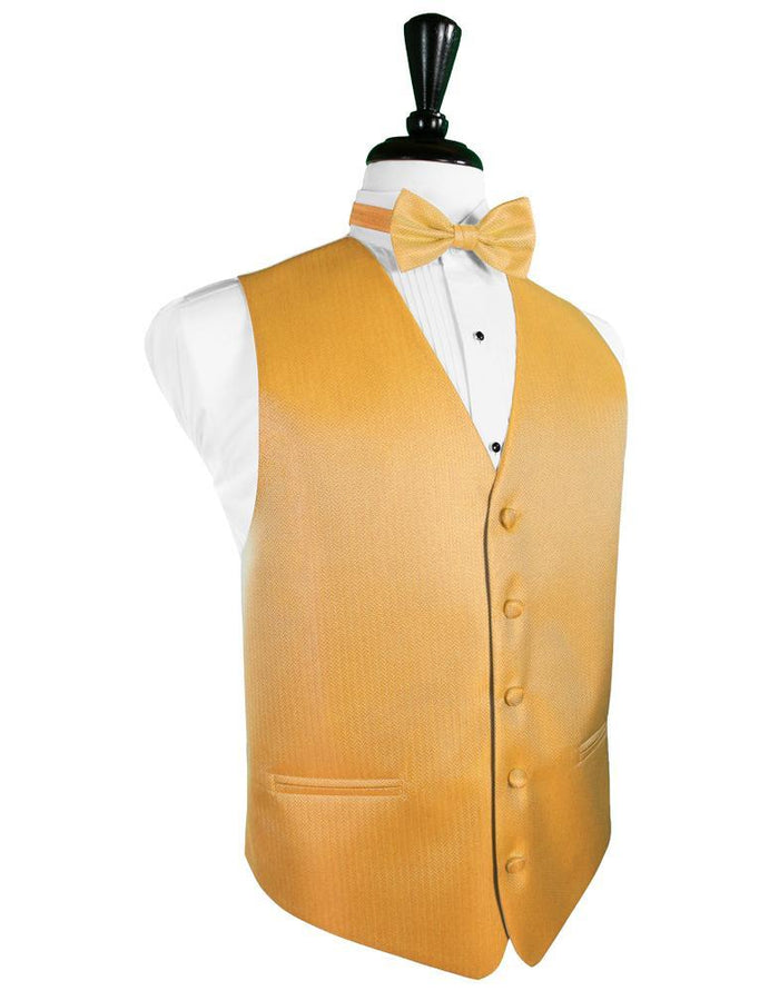 Mandarin Herringbone Tuxedo Vest Cardi