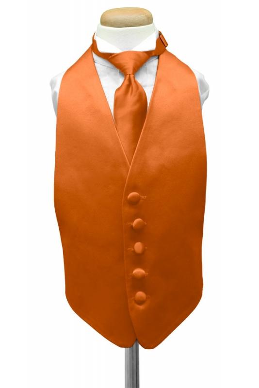 Mandarin Luxury Satin Kids Tuxedo Vest by Cardi