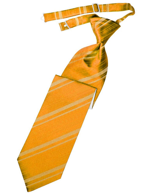 Mandarin Striped Satin Kids Necktie by Cardi