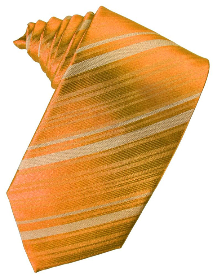 Mandarin Striped Silk Necktie by Cardi