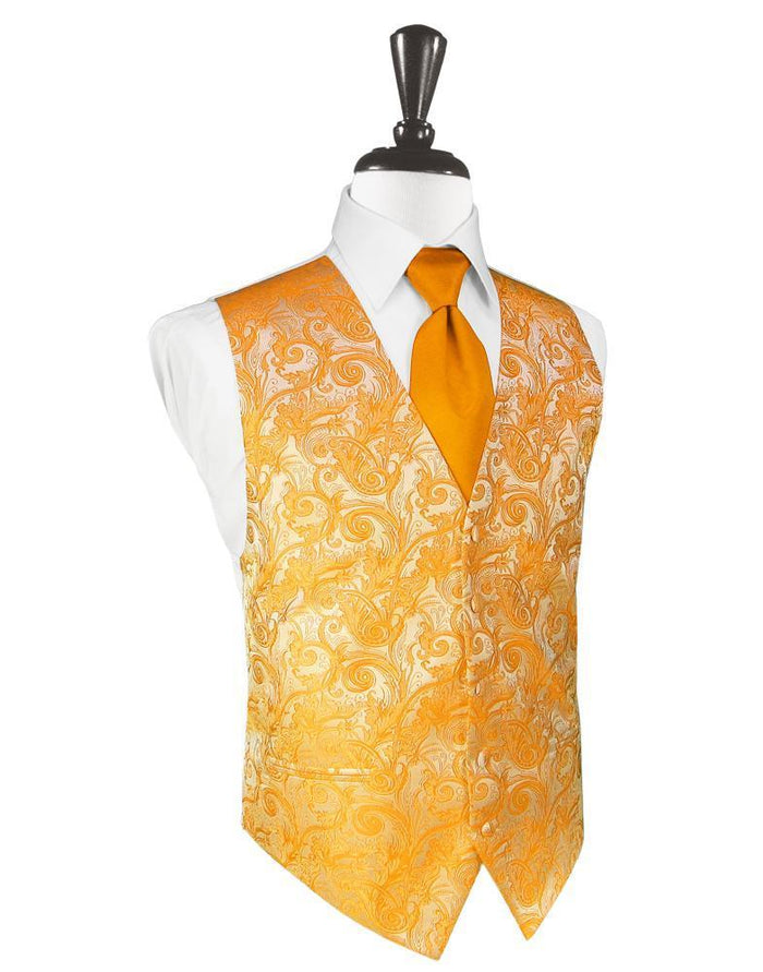 Mandarin Tapestry Tuxedo Vest by Cardi