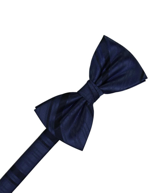 Marine Striped Satin Kids Bow Tie by Cardi
