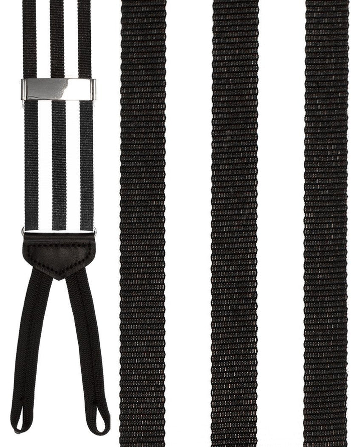 Marsala Black Striped Suspenders by Cardi