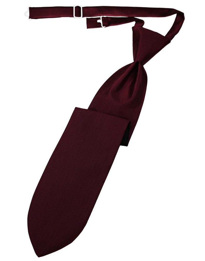 Merlot Herringbone Kids Necktie by Cardi