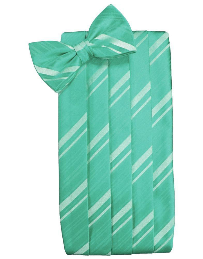 Mermaid Kids Striped Satin Cummerbund Cardi