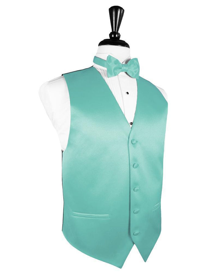 Mermaid Luxury Satin Tuxedo Vest by Cardi