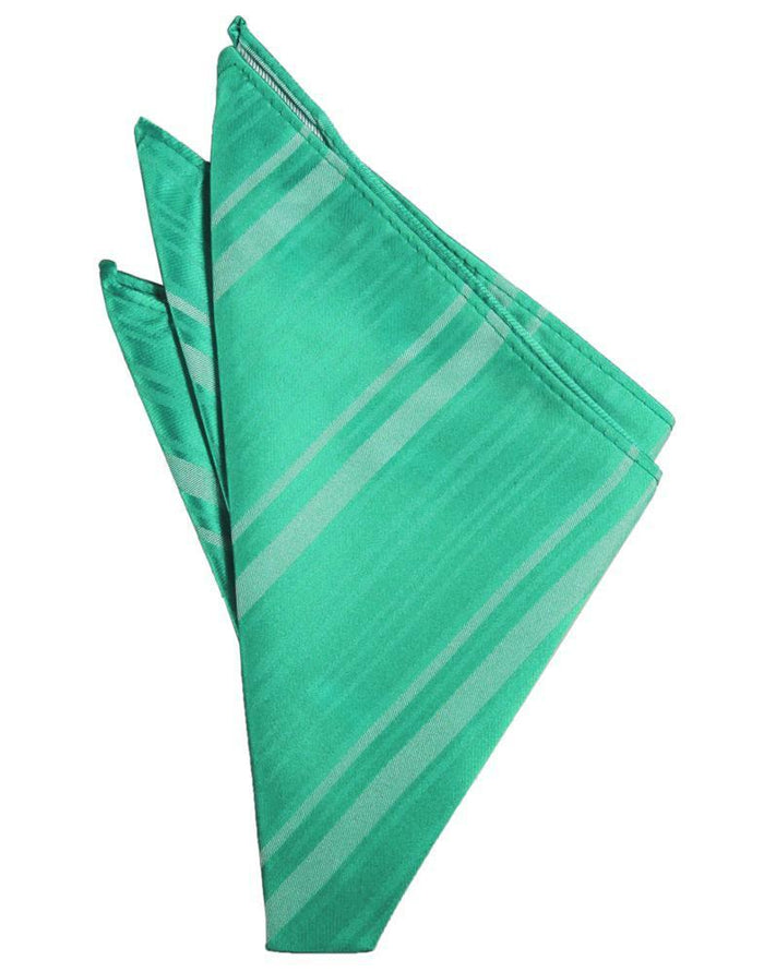Mermaid Striped Satin Pocket Square by Cardi