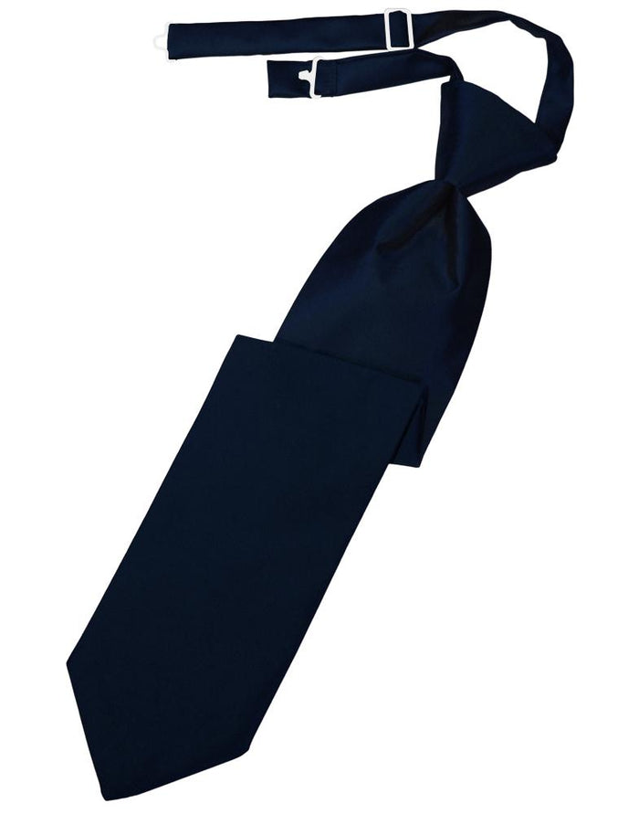 Midnight Blue Luxury Satin Kids Necktie Cardi